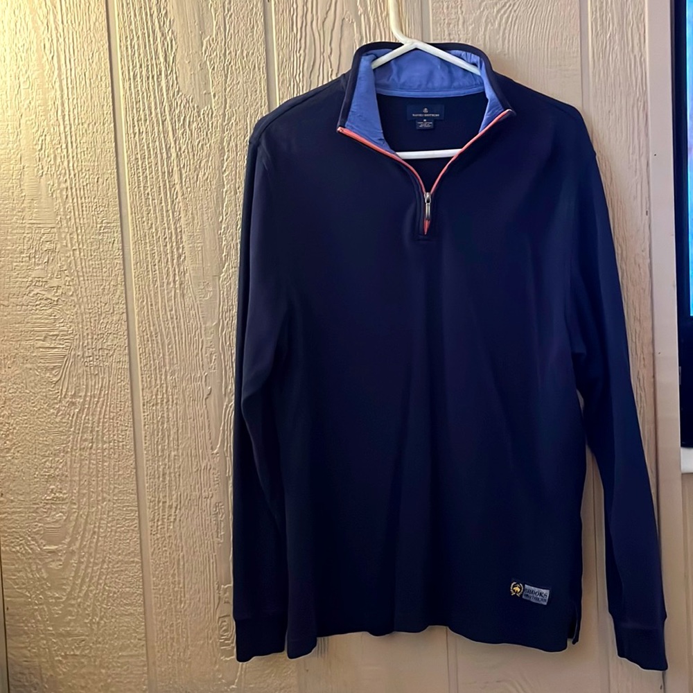 Men’s Navy Blue Medium Brooks Brothers Half Zip pullover